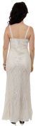 Artistic Sequined Pattern Formal Dress with Jacket in Ivory